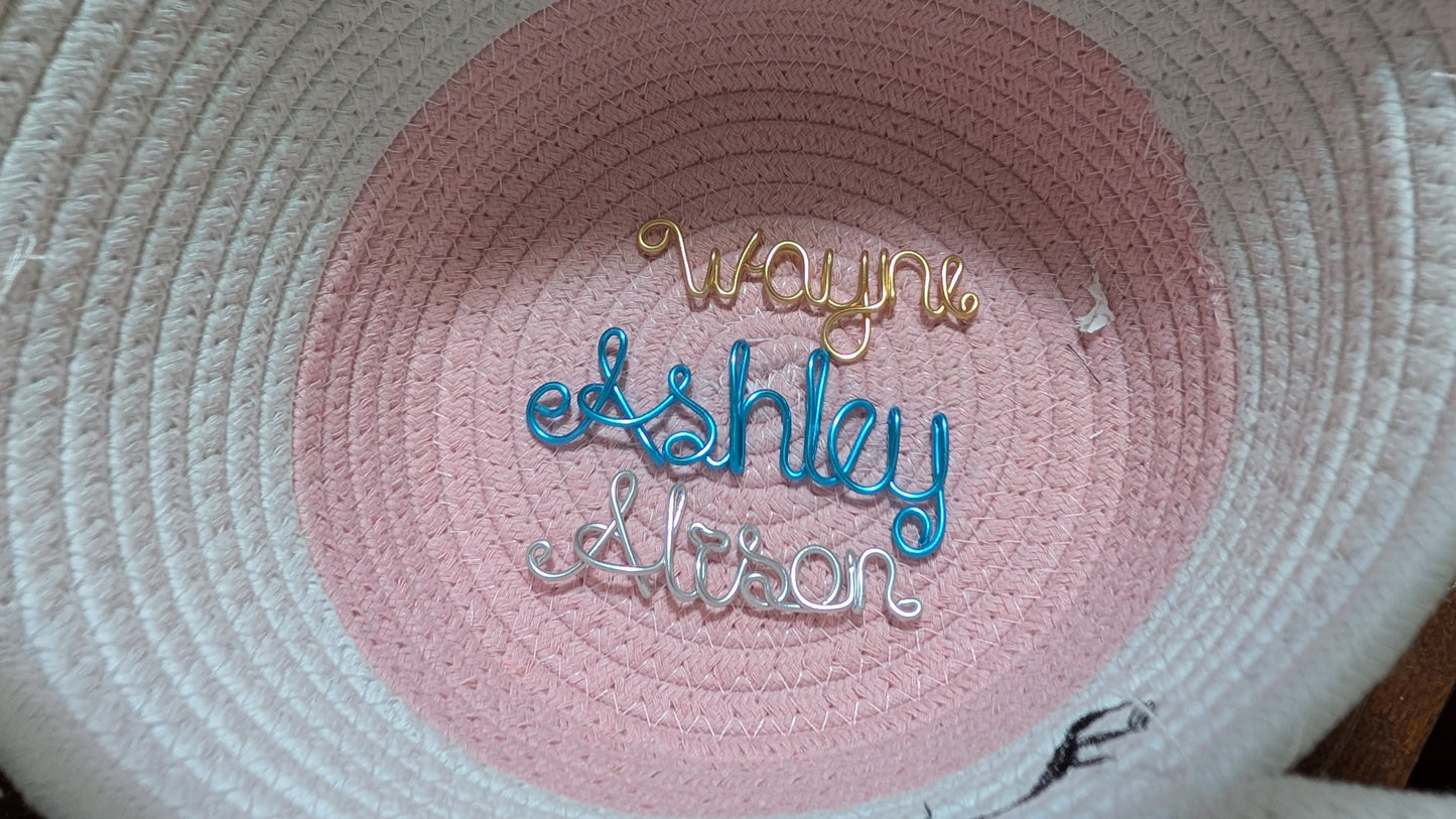 Personalized Handmade Name Tag for Easter Basket, Baby Girl Name Easter, Baby Boy Name Easter, Name Plate, Easter Basket