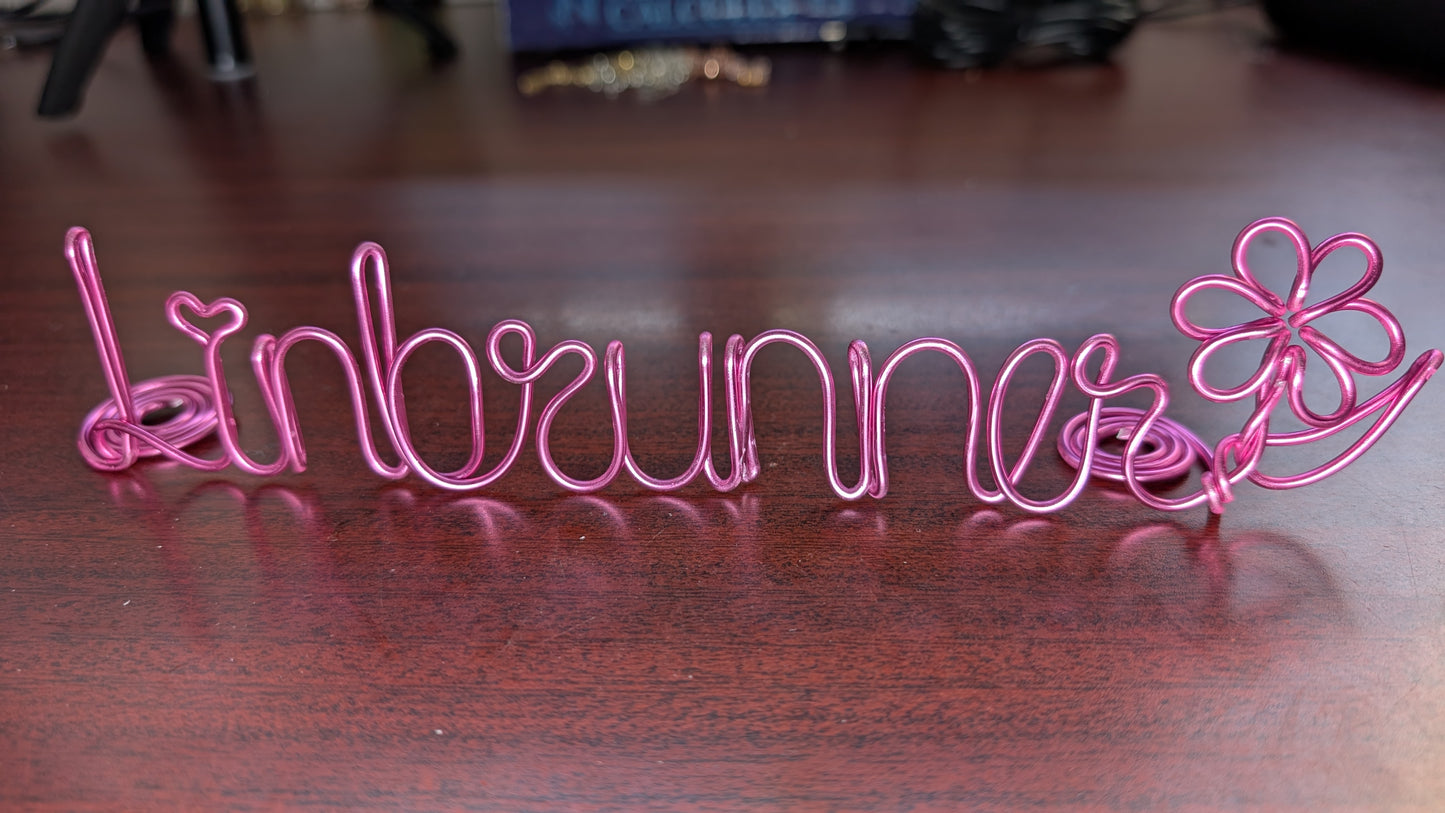 Name Plate, Wire Name Tag, Standing Desk Name, Decor Name, Custom Name for Event, Conference, Party, Office Desk, Custom Name Gift