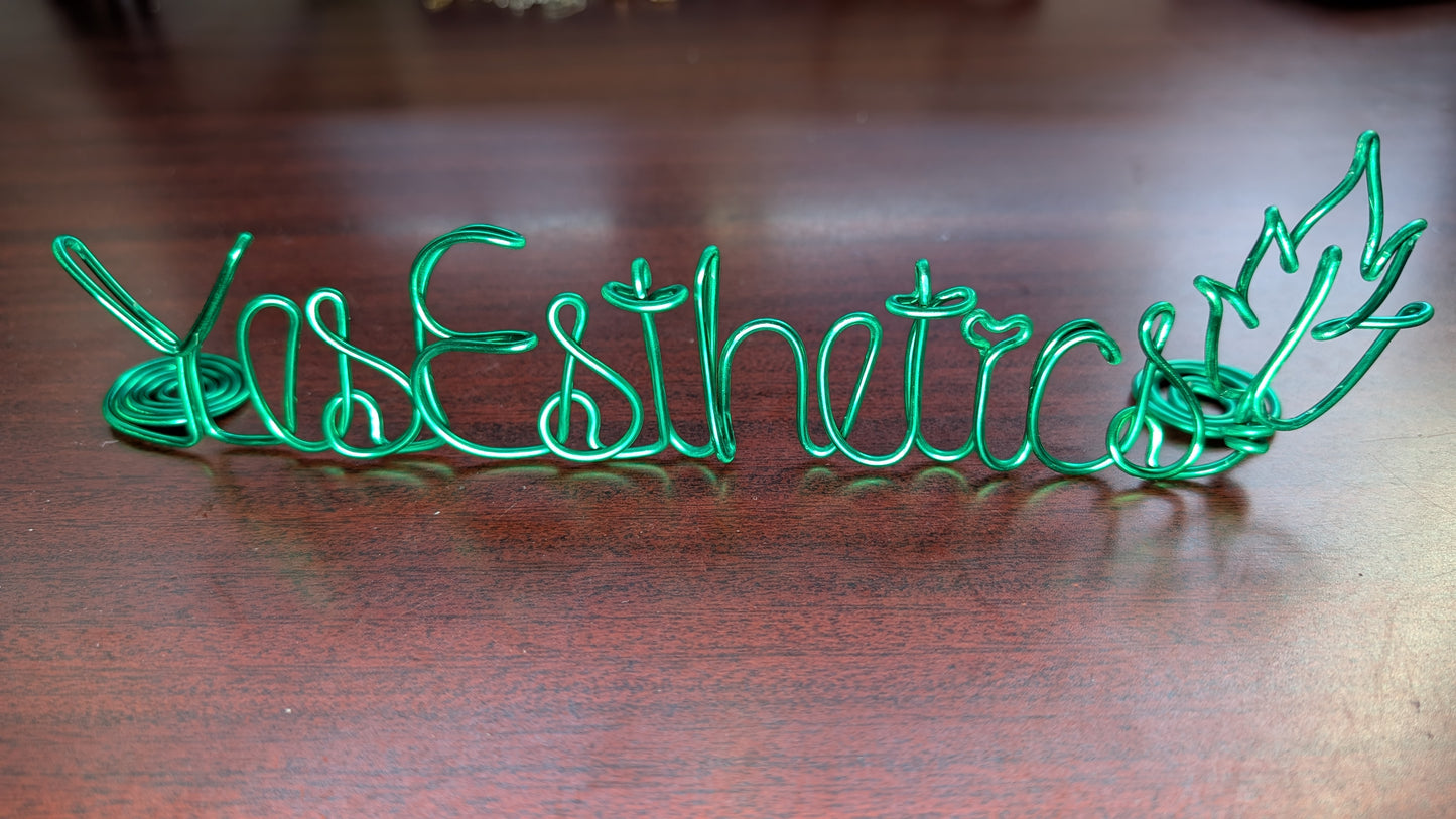 Name Plate, Wire Name Tag, Standing Desk Name, Decor Name, Custom Name for Event, Conference, Party, Office Desk, Custom Name Gift