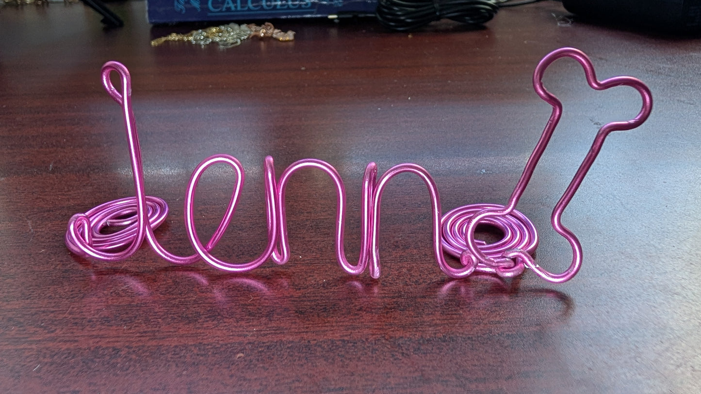 Name Plate, Wire Name Tag, Standing Desk Name, Decor Name, Custom Name for Event, Conference, Party, Office Desk, Custom Name Gift