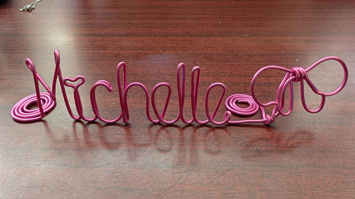 Name Plate, Wire Name Tag, Standing Desk Name, Decor Name, Custom Name for Event, Conference, Party, Office Desk, Custom Name Gift