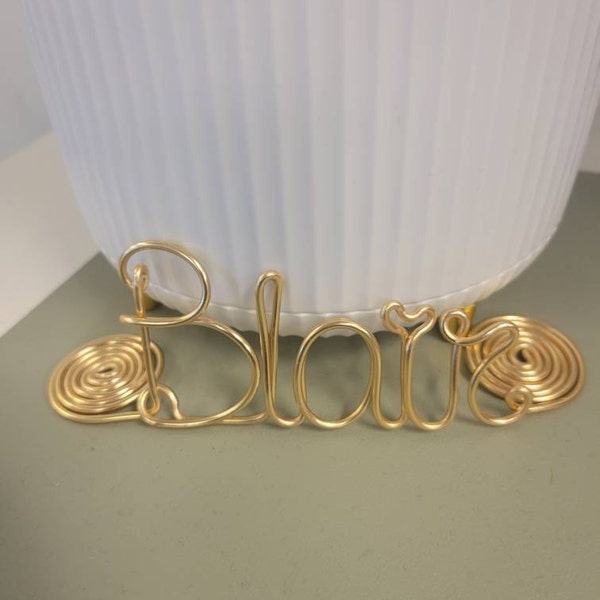 Name Plate, Wire Name Tag, Standing Desk Name, Decor Name, Custom Name for Event, Conference, Party, Office Desk, Custom Name Gift