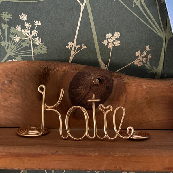 Name Plate, Wire Name Tag, Standing Desk Name, Decor Name, Custom Name for Event, Conference, Party, Office Desk, Custom Name Gift