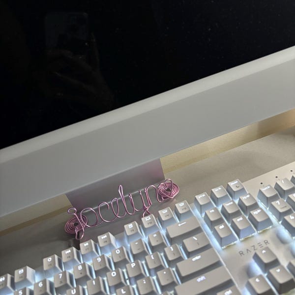 Name Plate, Wire Name Tag, Standing Desk Name, Decor Name, Custom Name for Event, Conference, Party, Office Desk, Custom Name Gift