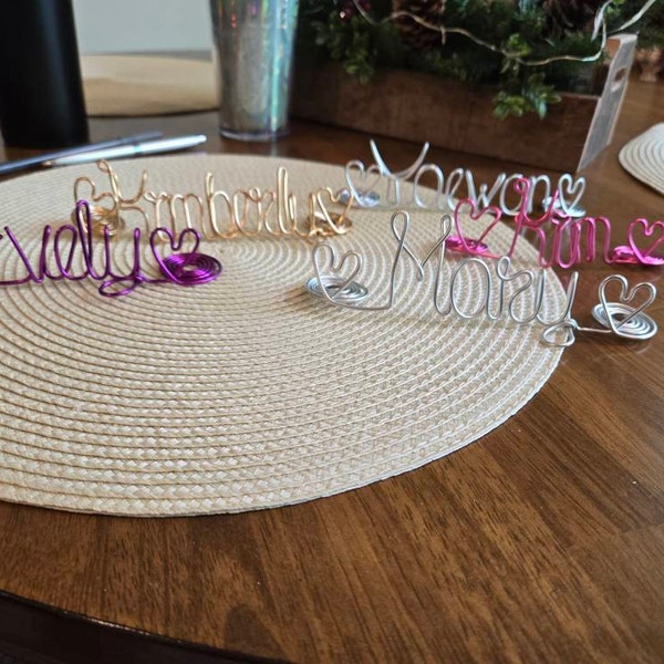 Name Plate, Wire Name Tag, Standing Desk Name, Decor Name, Custom Name for Event, Conference, Party, Office Desk, Custom Name Gift