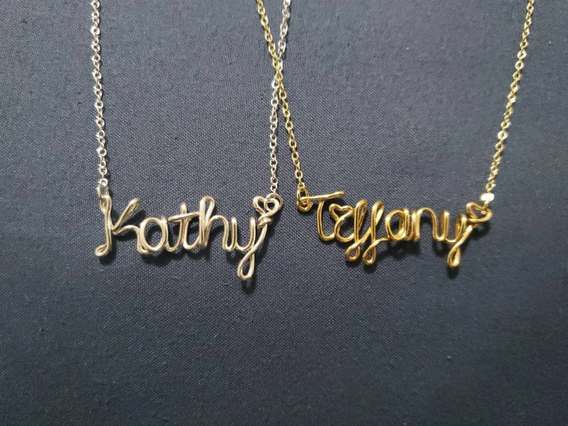 Custom Name Necklace, Gold Name Necklace, Silver Name Necklace, Personalized Name Necklace, Personalized Necklace