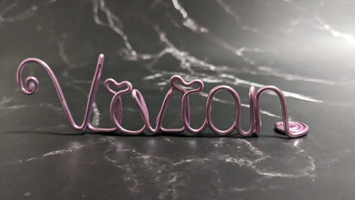 Name Plate, Wire Name Tag, Standing Desk Name, Decor Name, Custom Name for Event, Conference, Party, Office Desk, Custom Name Gift