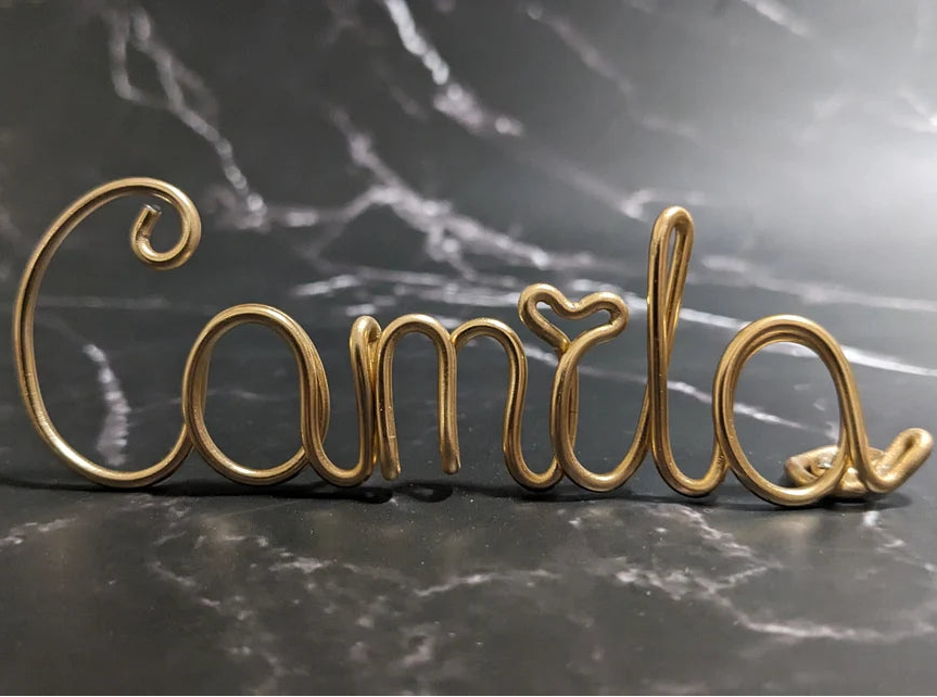 Name Plate, Wire Name Tag, Standing Desk Name, Decor Name, Custom Name for Event, Conference, Party, Office Desk, Custom Name Gift