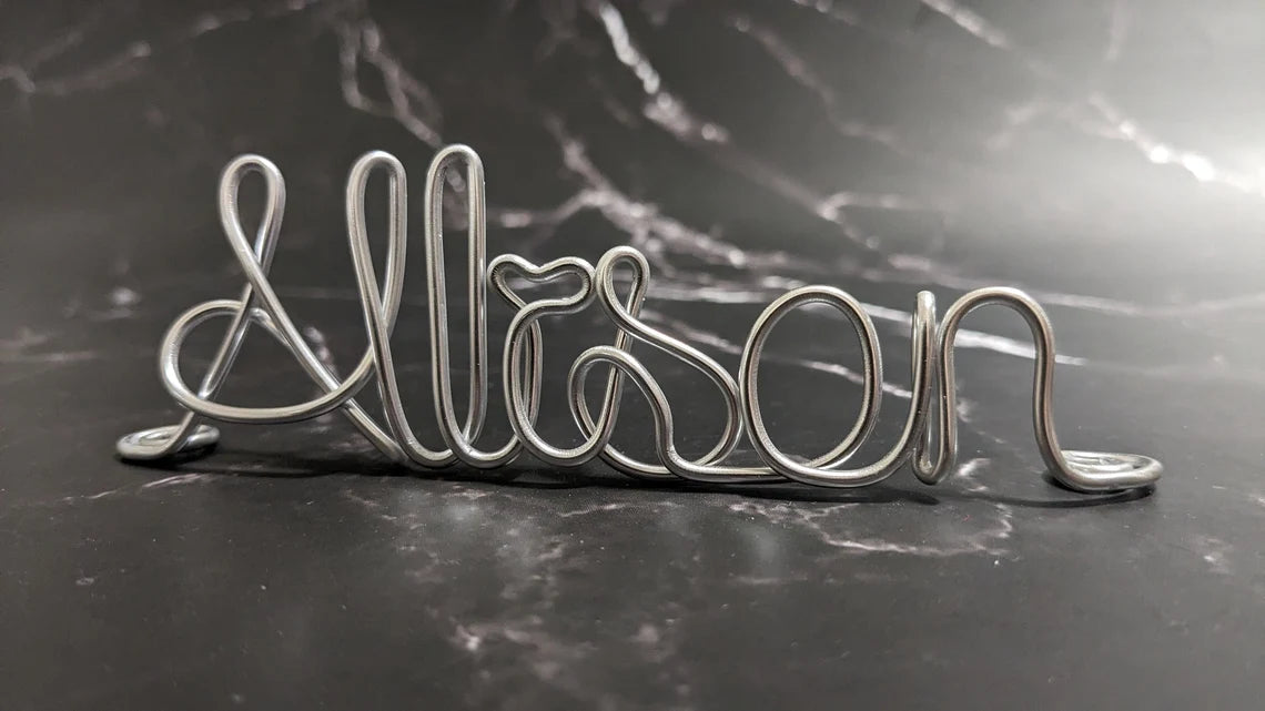 Name Plate, Wire Name Tag, Standing Desk Name, Decor Name, Custom Name for Event, Conference, Party, Office Desk, Custom Name Gift