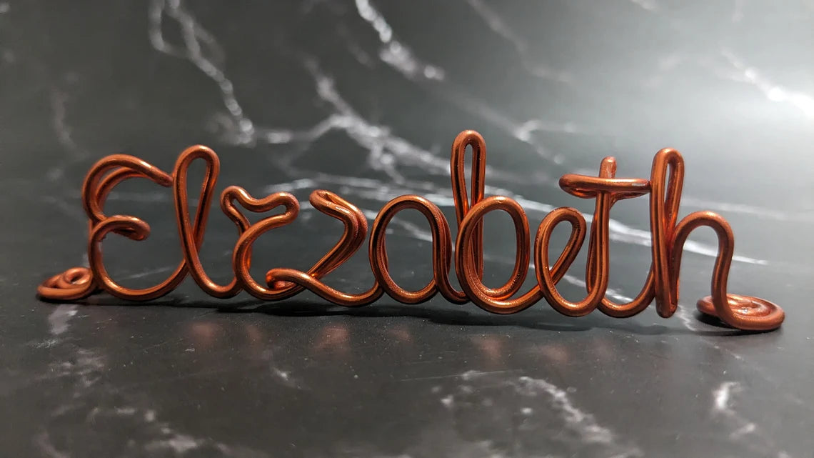 Name Plate, Wire Name Tag, Standing Desk Name, Decor Name, Custom Name for Event, Conference, Party, Office Desk, Custom Name Gift