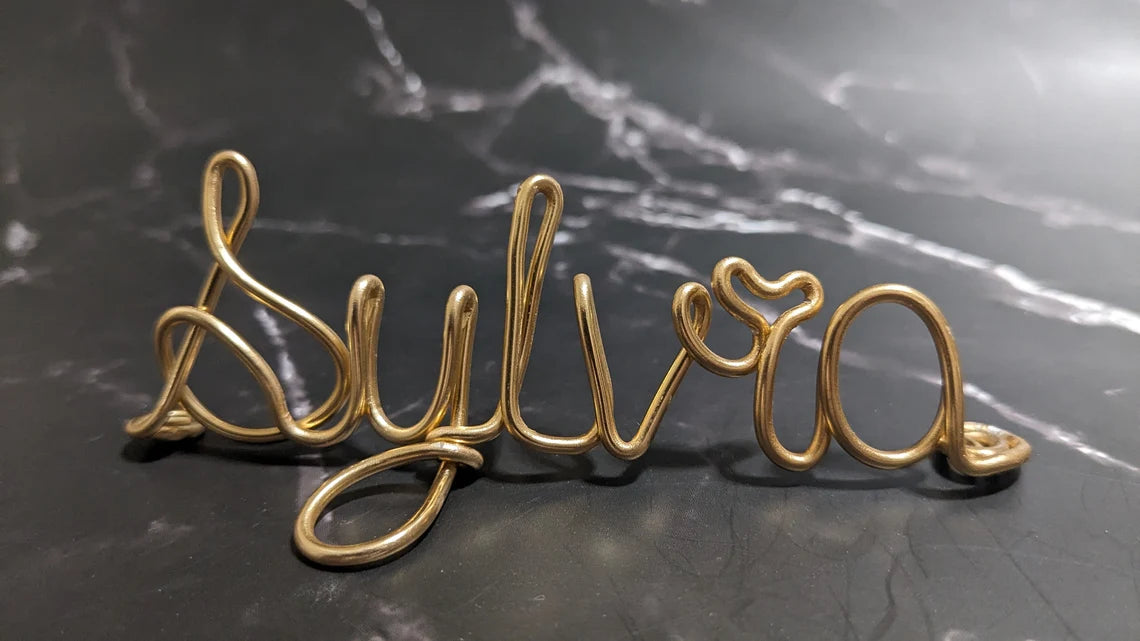 Name Plate, Wire Name Tag, Standing Desk Name, Decor Name, Custom Name for Event, Conference, Party, Office Desk, Custom Name Gift