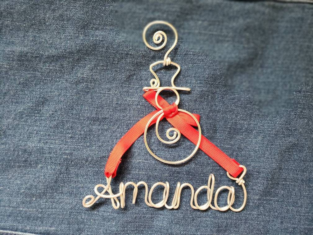 Personalized Christmas Snowman Ornament