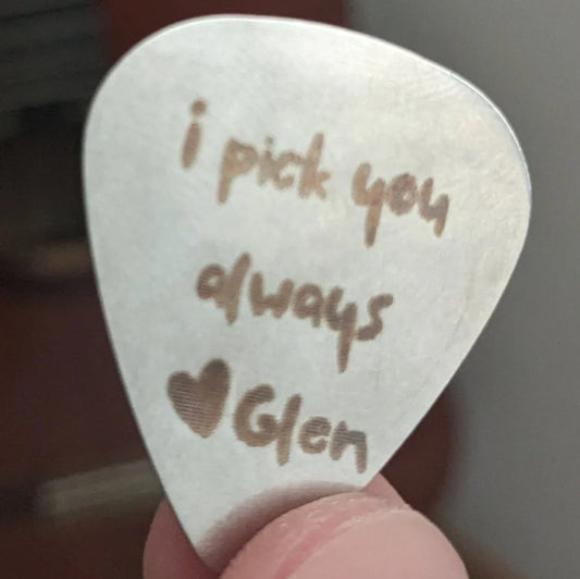 Personalized Guitar Pick, Custom Guitar Pick, Engraved Guitar Pick, Gift for Dad, Gift for Men, Stainless Steel Guitar Pick