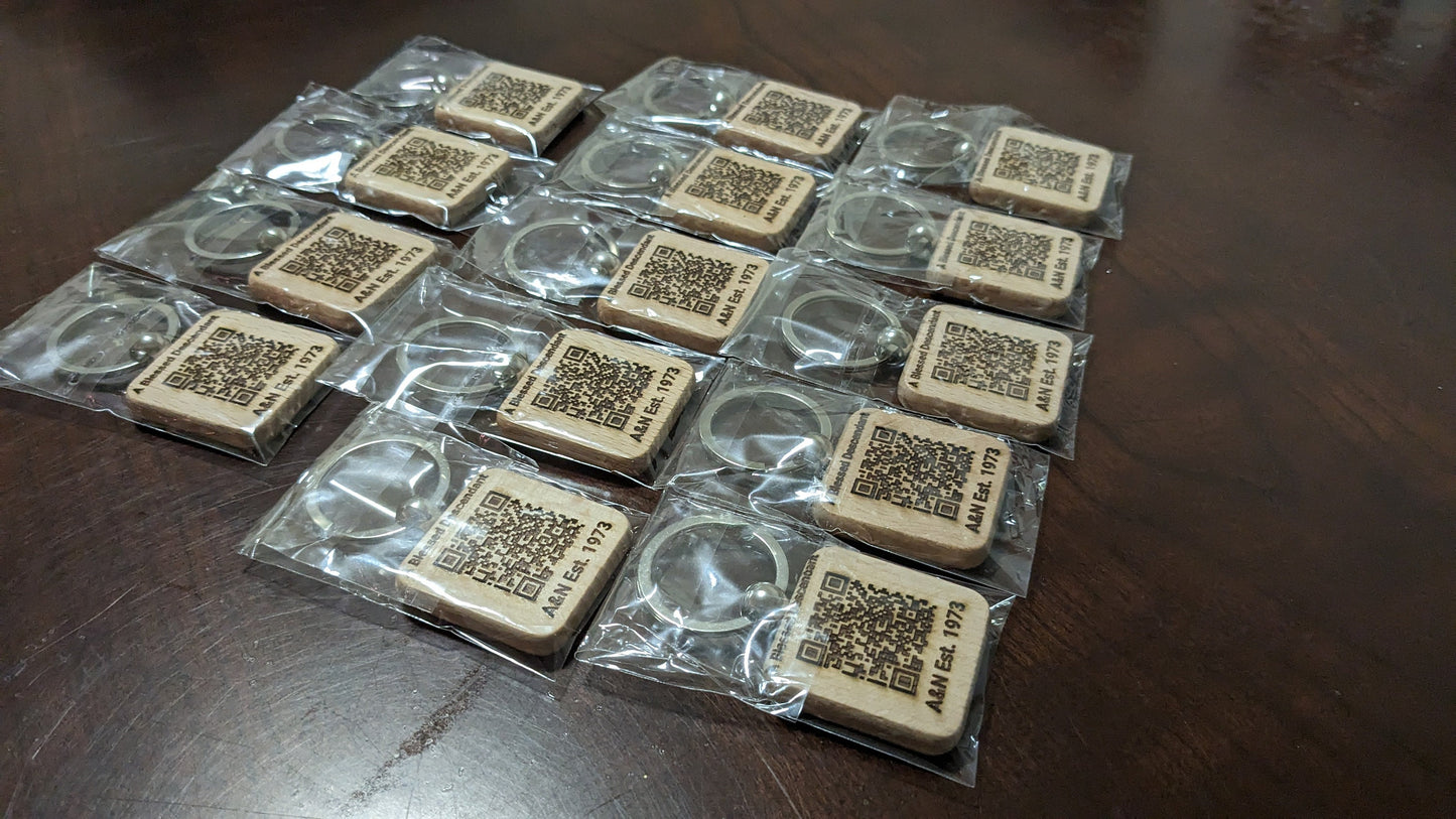Personalized QR Code Keychain, Custom 3D Engraving QR Code, Website Link Keychain, Cash App, Instagram Handle QR Code, Venmo QR Code