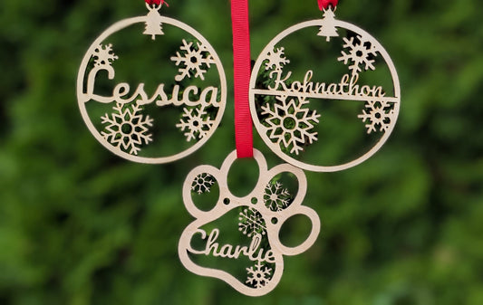 Personalized Christmas Ornament w/ Pet