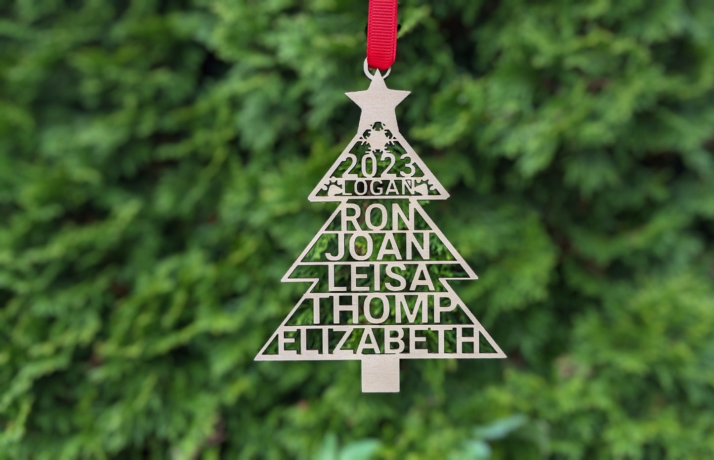 Personalized Christmas Family Names Ornaments