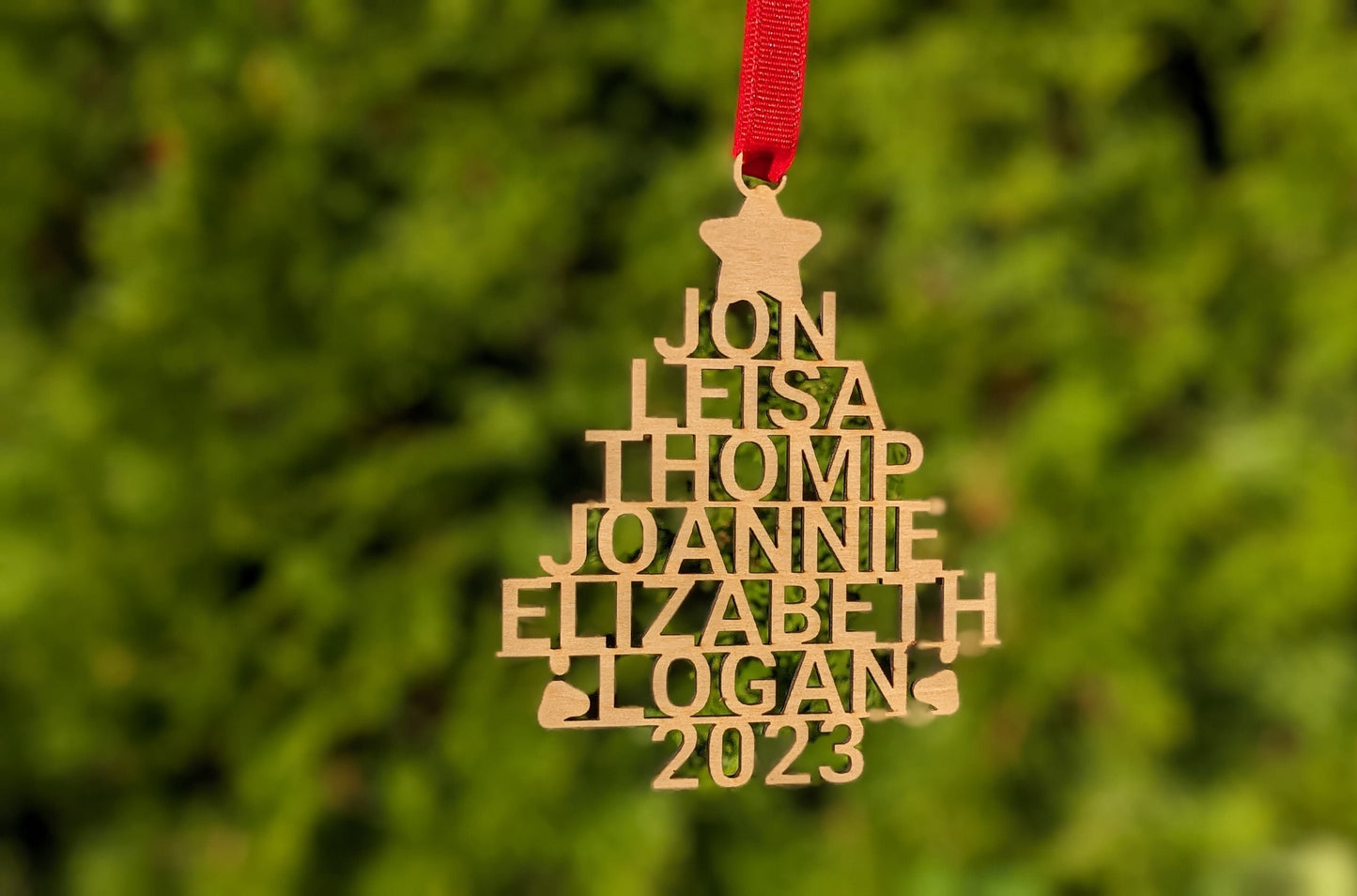 Personalized Christmas Family Names Ornaments