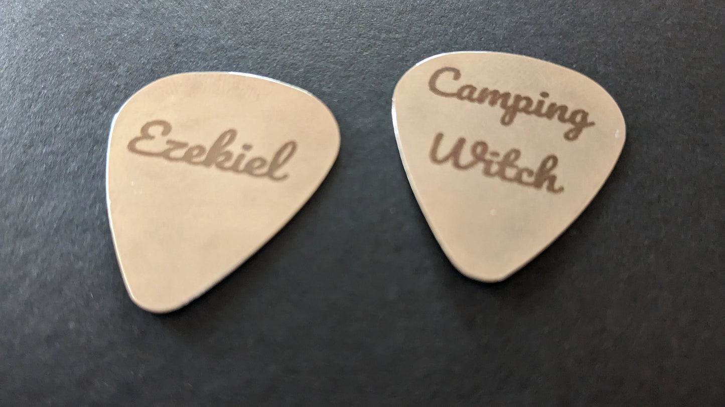Personalized Guitar Pick, Custom Guitar Pick, Engraved Guitar Pick, Gift for Dad, Gift for Men, Stainless Steel Guitar Pick