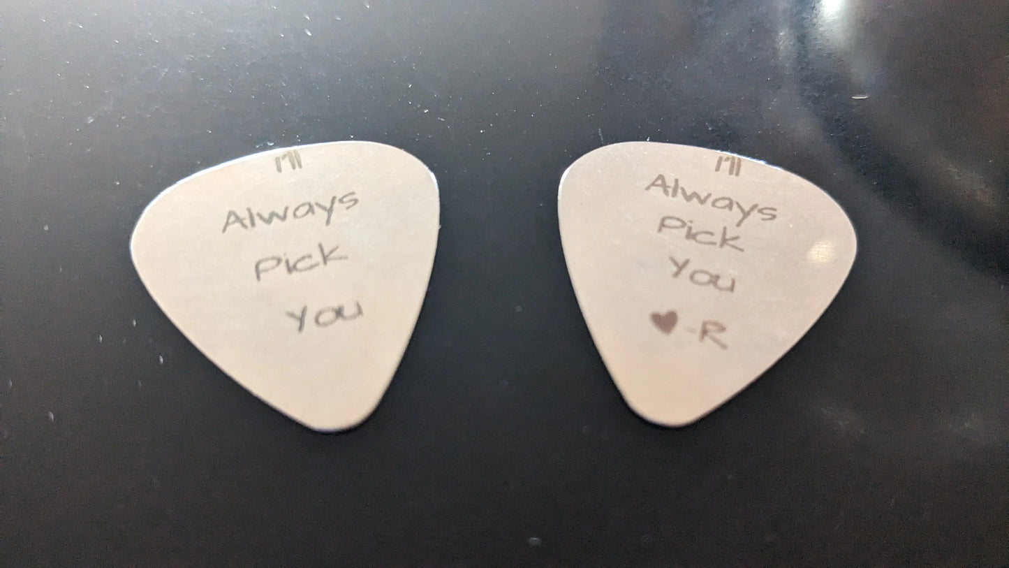 Personalized Guitar Pick, Custom Guitar Pick, Engraved Guitar Pick, Gift for Dad, Gift for Men, Stainless Steel Guitar Pick