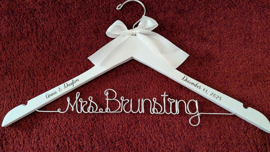 Personalized Wedding Dress Hanger Wedding Gift Bridal Hanger