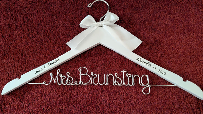 Personalized Wedding Dress Hanger Wedding Gift Bridal Hanger