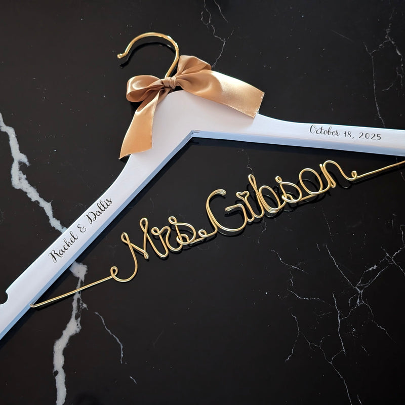 Personalized Wedding Dress Hanger Wedding Gift Bridal Hanger