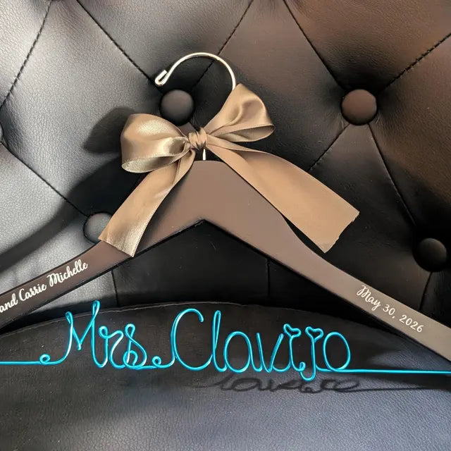 Personalized Wedding Dress Hanger Wedding Gift for Bride with Engraving