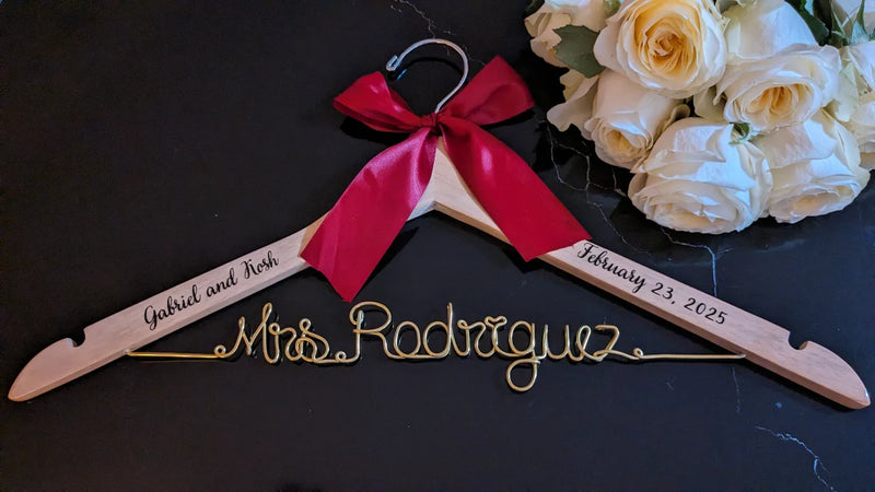 Personalized Wedding Dress Hanger Wedding Gift Bridal Hanger