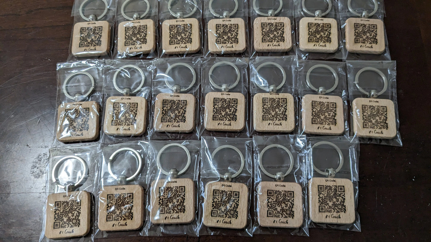 Personalized QR Code Keychain, Custom 3D Engraving QR Code, Website Link Keychain, Cash App, Instagram Handle QR Code, Venmo QR Code